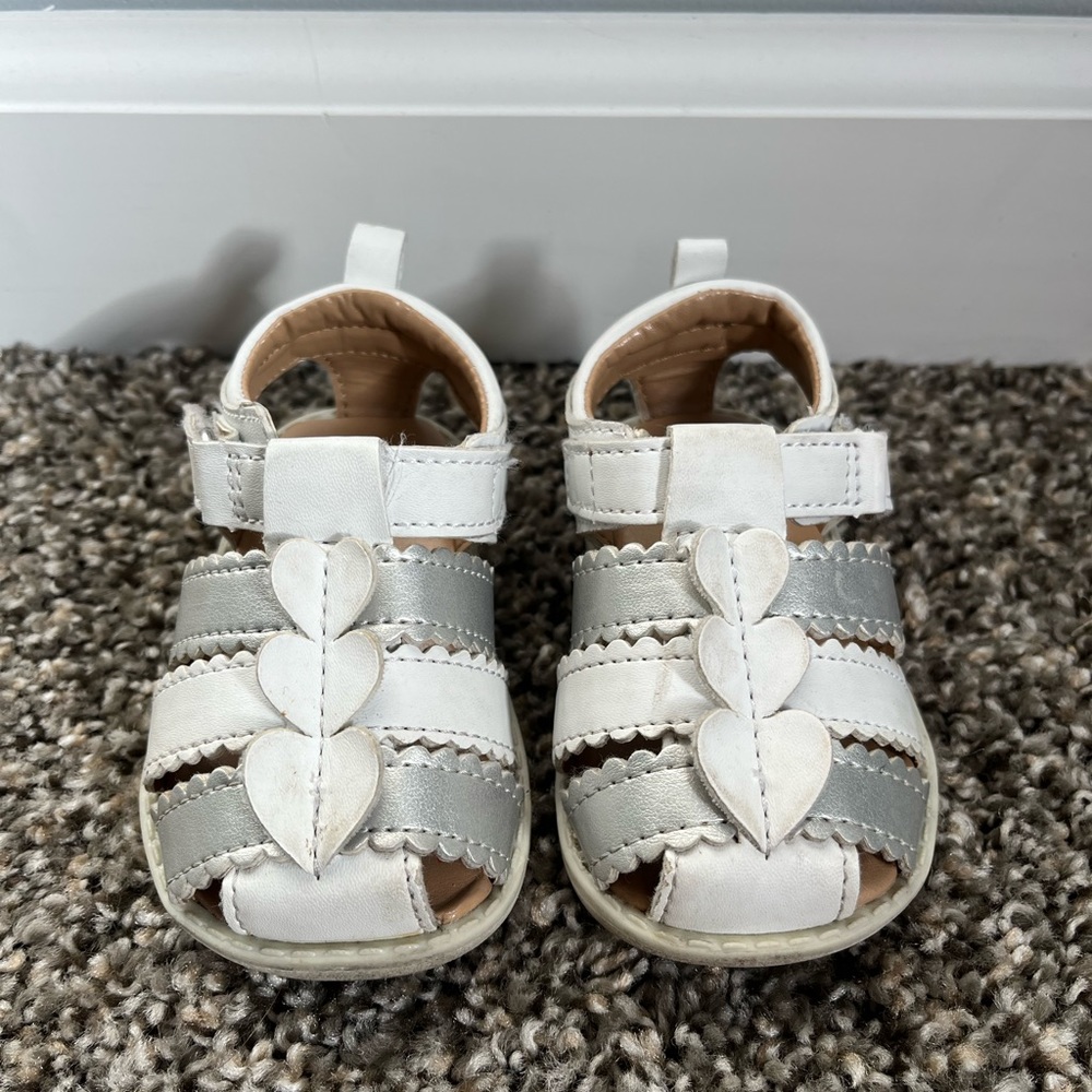 White sandals toddler size 3